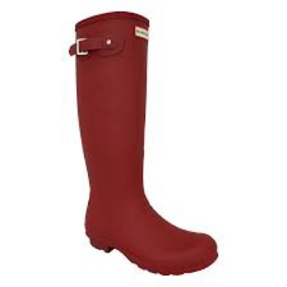 Hunter Women's Bold Red Rain Boots - Picture 2 of 12